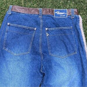 RARE Davoucci Fur Jeans Baggy Hip Hop Skater Y2K 38X33 Southpole